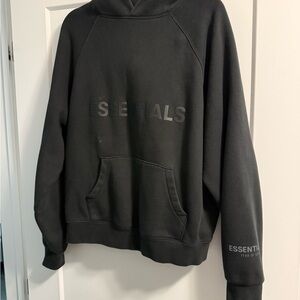 Fear of God ESSENTIALS Black Pullover Hoodie